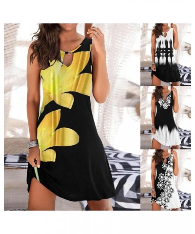 Womens Spring Dresses 2022 Casual Sleeveless Summer Sexy Sundresses A Line Spaghetti Strap Dresses Short Mini Dress Z04-black...