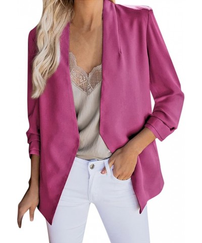 Blazer for Women, Evening Bling Sequin Jacket Open Front Work Blazer Long Sleeve Laple Cardigan Coat Z06-hot Pink $9.48 Blazers