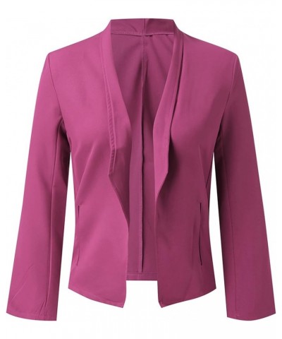 Blazer for Women, Evening Bling Sequin Jacket Open Front Work Blazer Long Sleeve Laple Cardigan Coat Z06-hot Pink $9.48 Blazers