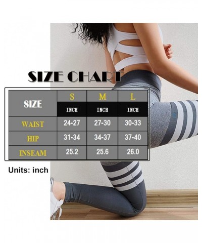 Womens High Waist Seamless Workout Leggings Scrunch Butt Tummy Control Yoga Pants Gym Tights 0 Stripe Grey $12.60 Activewear