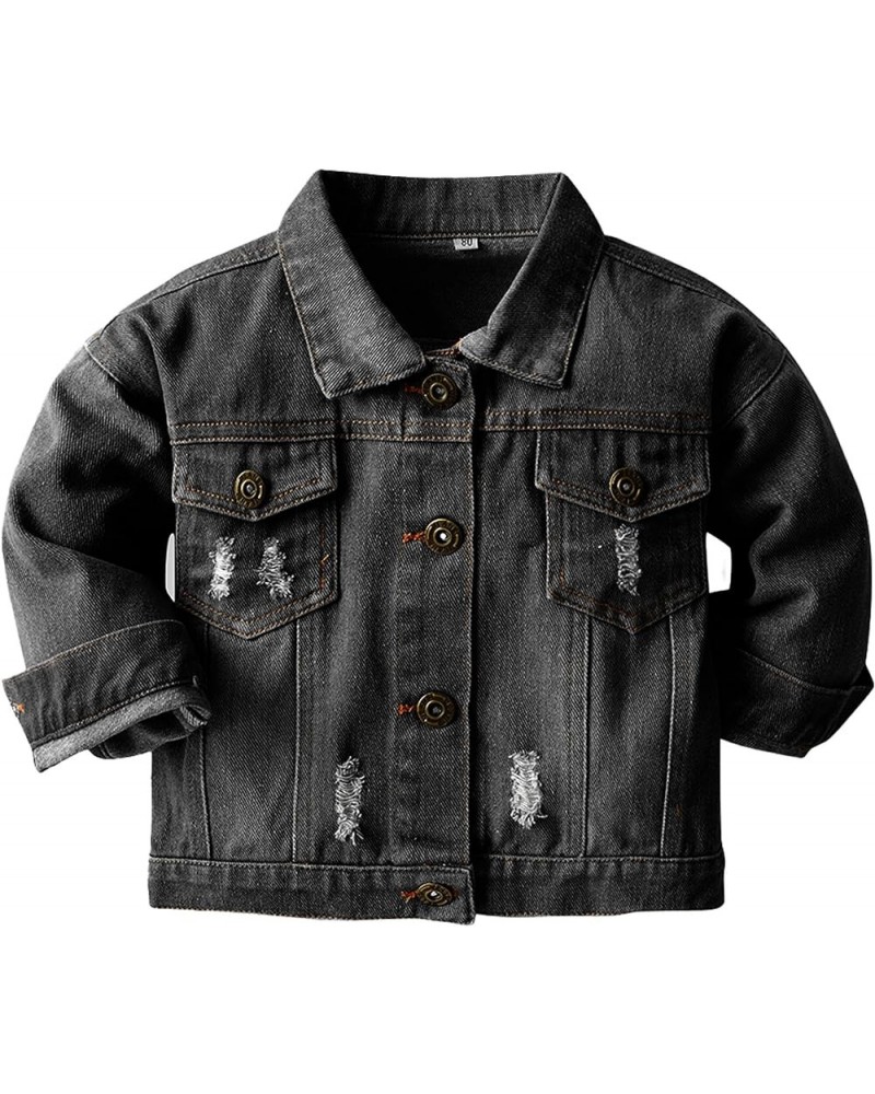 Classic Denim Jacket for Boys Girls & Women Kid Black $10.06 Jackets