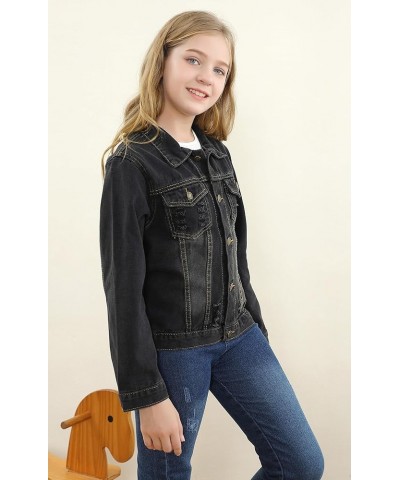 Classic Denim Jacket for Boys Girls & Women Kid Black $10.06 Jackets