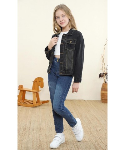 Classic Denim Jacket for Boys Girls & Women Kid Black $10.06 Jackets