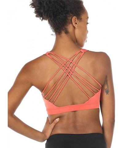 Sports Bras for Women - Activewear Strappy Padded Workout Yoga Tops Bra Fusion Coral $15.38 Lingerie