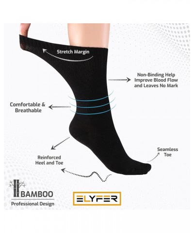 Women's Thin Bamboo Dress Socks - Casual Color Crew Socks, Comfort Seam Grey (6 Pack) $15.82 Socks