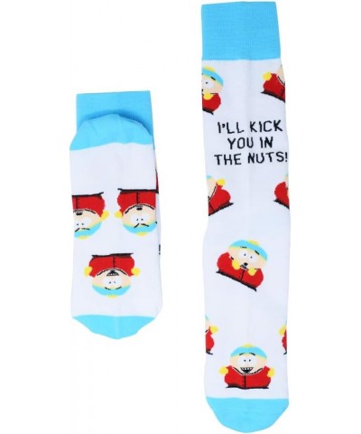 Eric Cartman Kick You in the Nuts Socks Officially Licensed Unisex Crew Socks - One Size Fits Most $12.48 Activewear