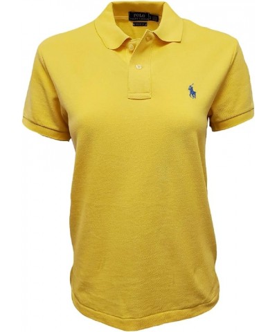 Polo RL Women's Classic Fit Mesh Pony Shirt Yellow (Light Blue Pony) $45.47 Shirts