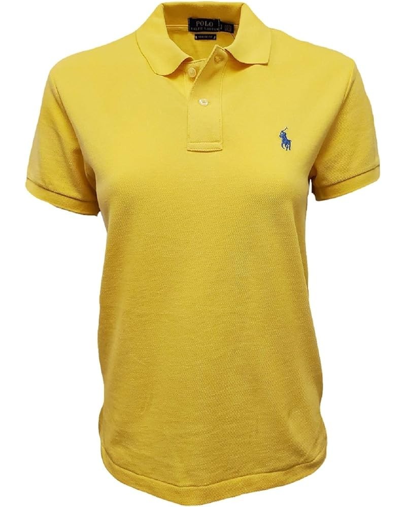 Polo RL Women's Classic Fit Mesh Pony Shirt Yellow (Light Blue Pony) $45.47 Shirts