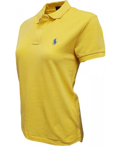 Polo RL Women's Classic Fit Mesh Pony Shirt Yellow (Light Blue Pony) $45.47 Shirts