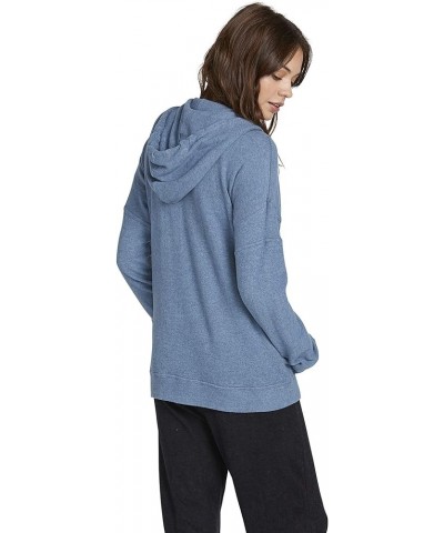 Women's Lil Zip Up Hooded Fleece Sweatshirt Sandy Indigo $24.04 Hoodies & Sweatshirts