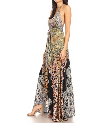 Lizi Womens Maxi High-Low Halter Handkerchief Long Dress Beach Party Orbk233-black $34.79 Dresses