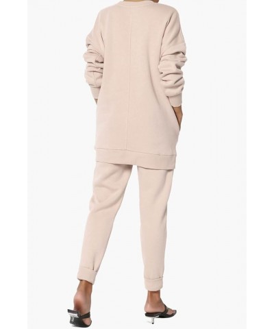 Women's S~3X Lounge FleecePullover Sweatshirt Drawstring Jogger Sweat Pants SET Dusty Blush $20.00 Activewear