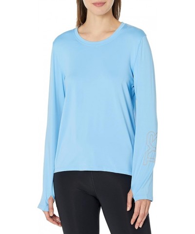 Women's Long Sleeve Sun Protection Performance T-Shirt UPF 50+ Sky Blue $13.60 Activewear