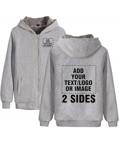 Custom Logo Color Picture Print Winter Thickening Fleece Hoodie Snow Jacket Women Gray $27.00 Hoodies & Sweatshirts