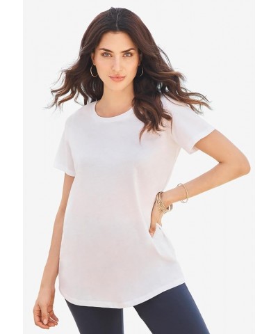 Women's Plus Size Crewneck Ultimate Tee Shirt Soft Blush $17.34 T-Shirts