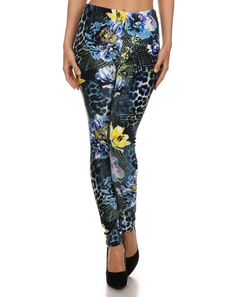 Women's Casual Full Length Winter Velour Leggings Floral Animal Print $12.09 Leggings