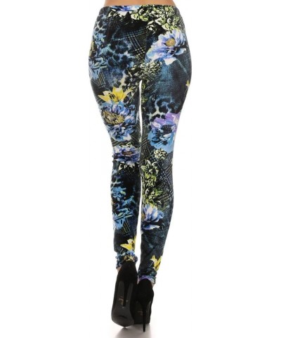 Women's Casual Full Length Winter Velour Leggings Floral Animal Print $12.09 Leggings