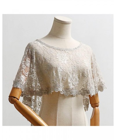 Women's Floral Lace Tulle Scarfs Wrap Bolero Wedding Bridal Shawls Cape Evening Shrug For Party Pink Lace Wrap $17.66 Sweaters