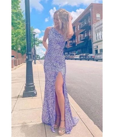 Women's One Shoulder Prom Dresses Sequin Mermaid Bridesmaid Dress Formal Evening Dress for Women,R100 Aqua $41.80 Dresses