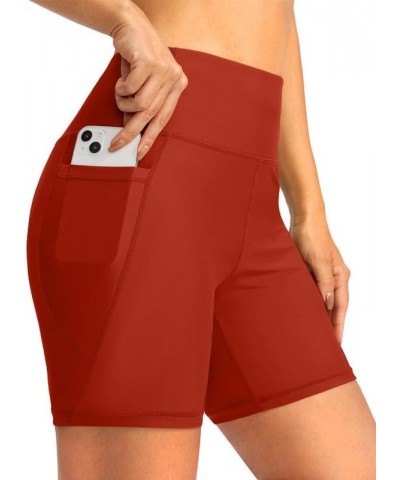 Women's 6" High Waisted Swim Board Shorts Tummy Control Quick Dry Bathing Bottoms for Women with Panty Pockets Red $13.44 Swi...