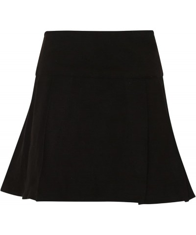 Womans 16.5 Inch Wraparound Tartan Kilt Skirts Black $20.62 Skirts