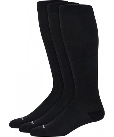 Nylon Knee High Socks - 15-20mmHg Graduated Compression Socks - Soft & Breathable Support Unisex Socks Regular Black - 3 Pack...