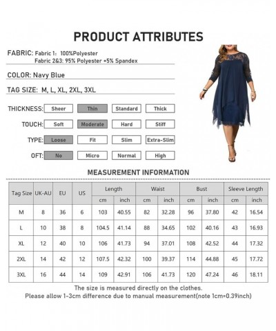 Women's Plus Size Elegant Chiffon Dress, Floral Lace Pencil Dresses for Cocktail, Wedding Guests Light Purple $19.35 Dresses