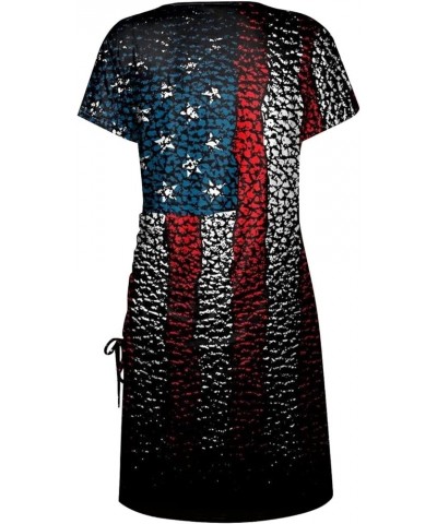 Womens 4Th of July Dress American Flag Sexy Going Out Party Club Bodycon Dress B-black $9.89 Others