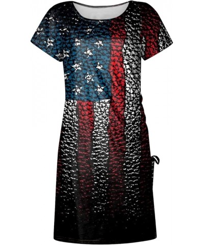 Womens 4Th of July Dress American Flag Sexy Going Out Party Club Bodycon Dress B-black $9.89 Others