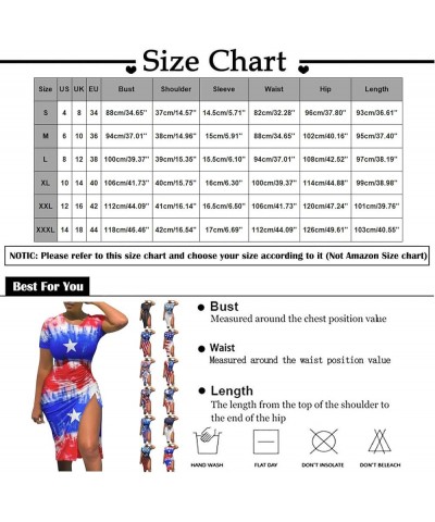 Womens 4Th of July Dress American Flag Sexy Going Out Party Club Bodycon Dress B-black $9.89 Others