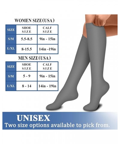 Compression Socks for Women & Men Circulation (4 Pairs) 15-20 mmHg is Best Support for Athletic Running Cycling 10 Black/Whit...