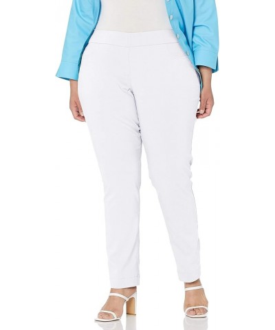 Women's Plus-Size Pull-on Straight-Leg Pant White $30.67 Pants