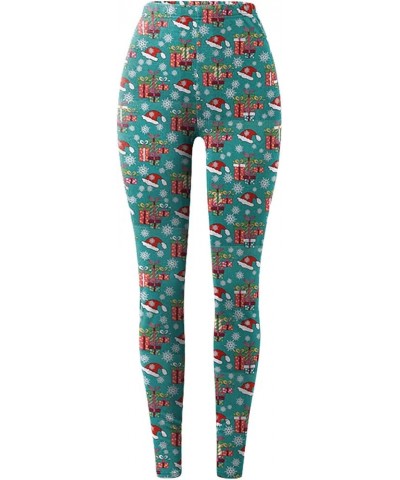 Women's Fleece Lined Legging Casual Christmas Pants Long Printed All- Pants Santa Print Workout Pants Light Blue 2 $7.93 Legg...