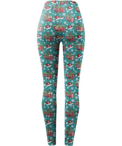 Women's Fleece Lined Legging Casual Christmas Pants Long Printed All- Pants Santa Print Workout Pants Light Blue 2 $7.93 Legg...