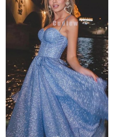 Glitter Tulle Tea Length Prom Dress for Teens A Line Formal Evening Party Gowns Burnt Orange $24.48 Dresses