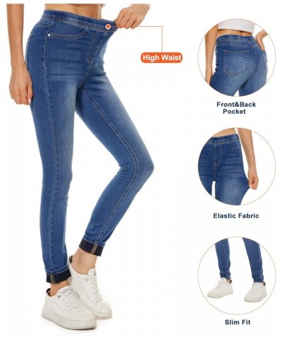 Jeggings Jeans for Women Stretchy, Pull on Denim Pants with Pocket Skinny 9491-medium Blue $12.99 Jeans