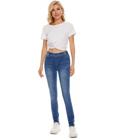 Jeggings Jeans for Women Stretchy, Pull on Denim Pants with Pocket Skinny 9491-medium Blue $12.99 Jeans