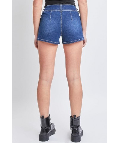 Women's Low Rise Denim Shorts with Side Patch Pockets N36 Indigo Blue $9.81 Shorts