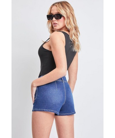 Women's Low Rise Denim Shorts with Side Patch Pockets N36 Indigo Blue $9.81 Shorts