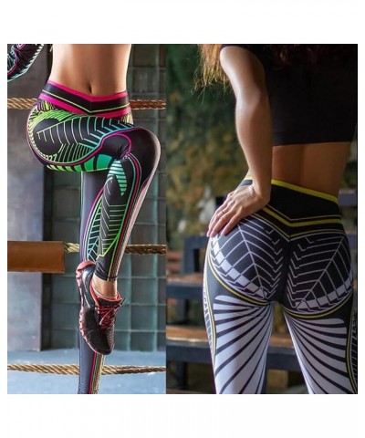 Women's Cyberpunk Leggings Novelty Print Yoga Pants Fashion High Waist Workout Leggings for Women(Without Top) Green $9.52 Pants