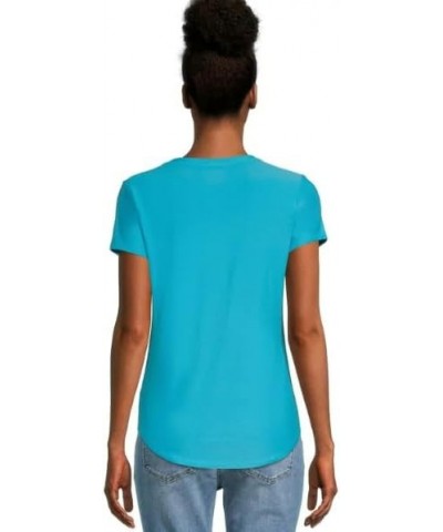 Junior's Brushed V-Neck T-Shirt Neptune Blue $9.60 T-Shirts