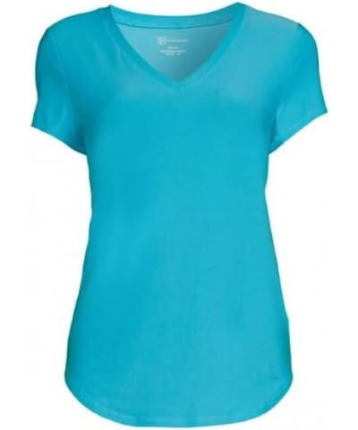 Junior's Brushed V-Neck T-Shirt Neptune Blue $9.60 T-Shirts