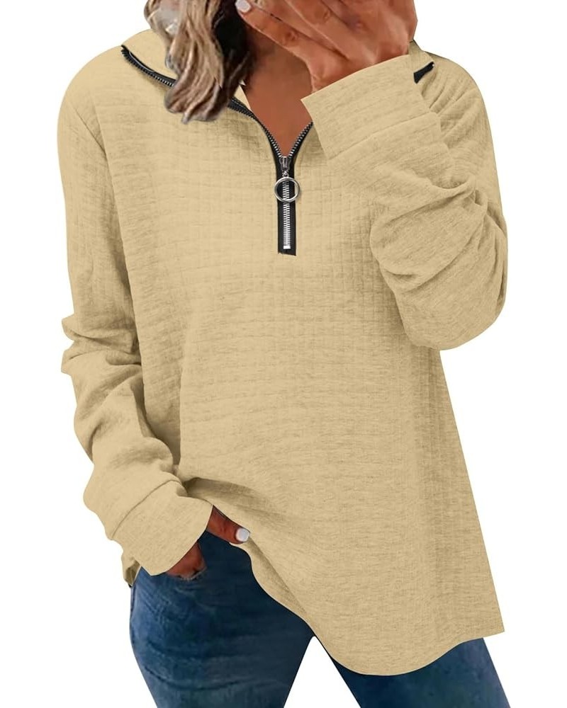 women's fashion hoodies & sweatshirts thick sweatshirts for women winter with zipper lightweight sweaters Khaki-a $8.56 Hoodi...