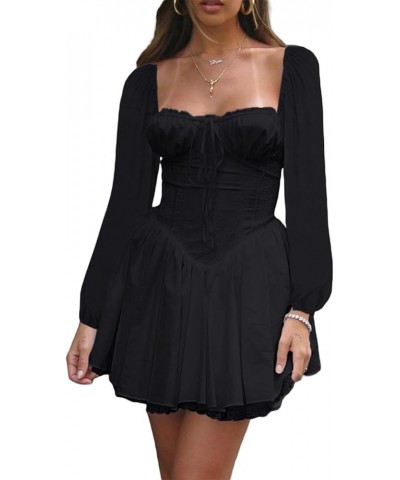 Women Y2k Fairy Tube Mini Dress Off Shoulder Cute Strapless Backless Tunic Top Dress Ruffle Flare A Line Sundress Black*1 $15...