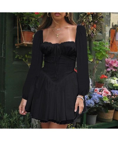 Women Y2k Fairy Tube Mini Dress Off Shoulder Cute Strapless Backless Tunic Top Dress Ruffle Flare A Line Sundress Black*1 $15...