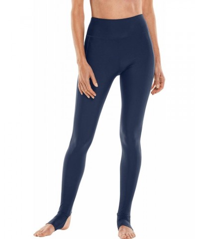 UPF 50+ Women's Serra Mesa Stirrup Swim Leggings - Sun Protective (2X- Navy) $24.93 Swimsuits