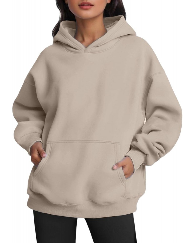 Oversized Hoodie Women Trendy Womens Oversized Sweatshirts Fleece Hoodies Long Sleeve Shirts Pullover Fall (A2-Khaki, S) $17....