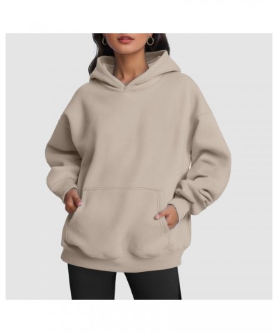 Oversized Hoodie Women Trendy Womens Oversized Sweatshirts Fleece Hoodies Long Sleeve Shirts Pullover Fall (A2-Khaki, S) $17....