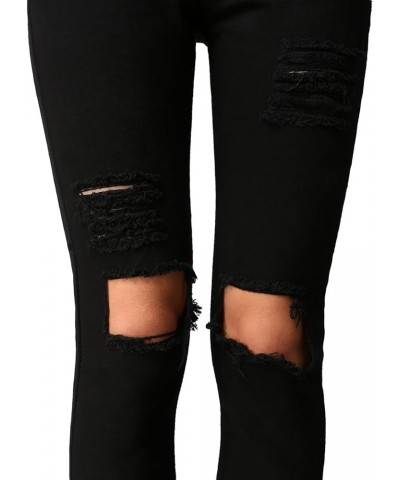 Women's Casual High Waist Ripped Skinny Jeans Distressed Denim Pants Black 8 $25.79 Jeans