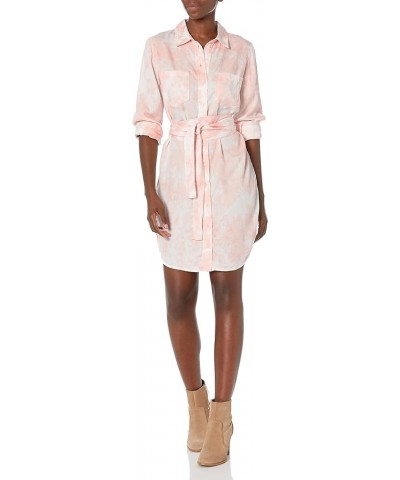 Women's Long Sleeve Shonda Shirt Dress Rose Bliss Tie Dye $51.08 Dresses